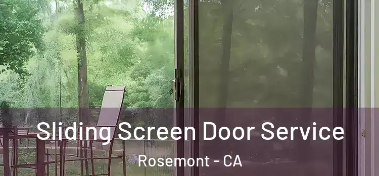 Sliding Screen Door Service Rosemont - CA